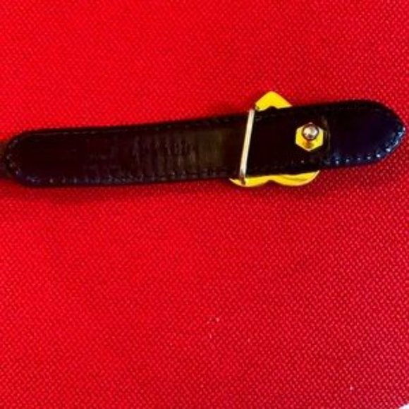 HP🔆VTG90’ Authentic Redwall Moschino White/Black Leather/Chain Belt - Picture 12 of 17